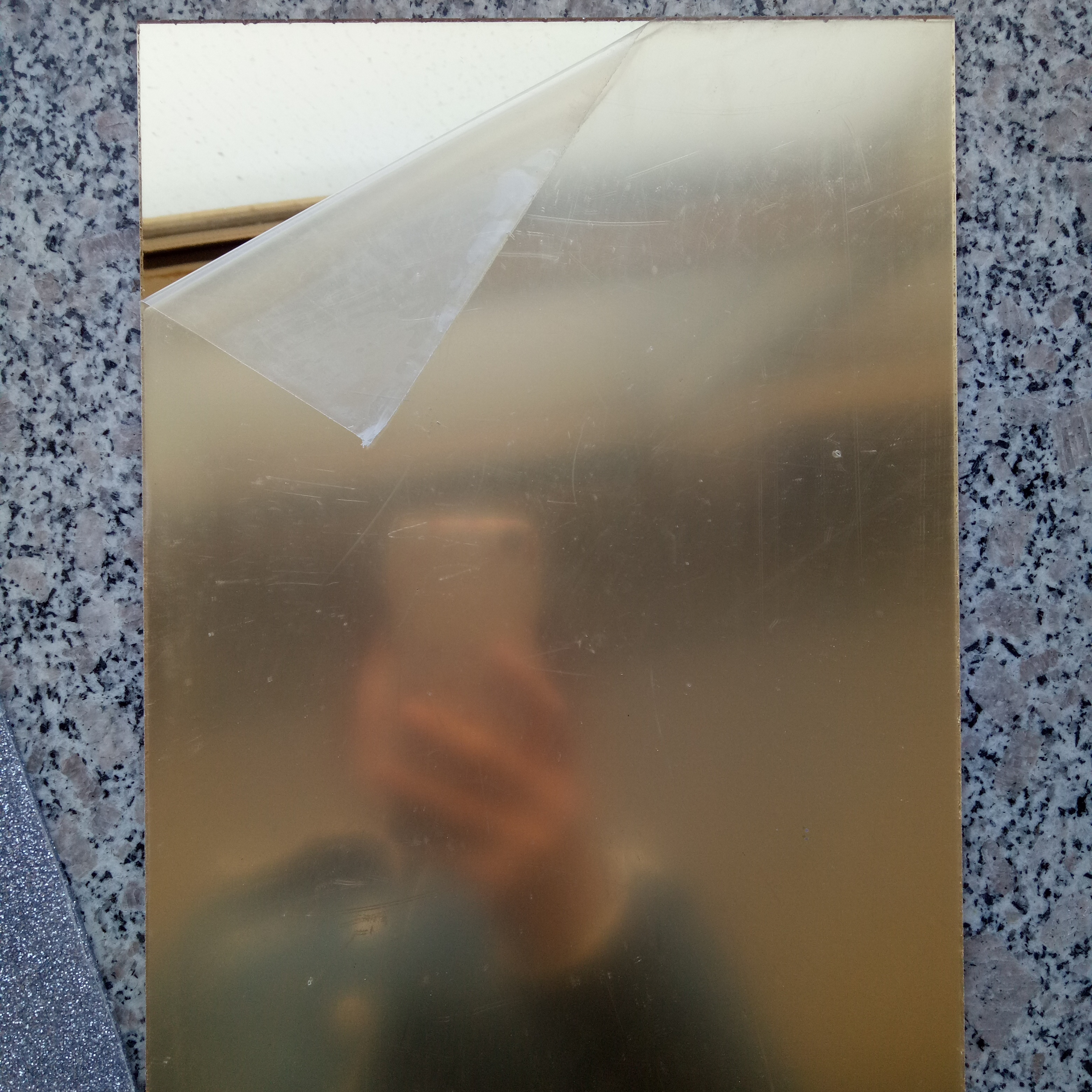 hot sale 0.8-6 mm acrylic mirror plexi glass sheet grey paint back self adhesive