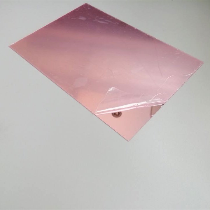 2mm Coloured Gold Sliver Rose Gold Acrylic Plastic Mirror Sheet