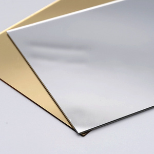 Alands Plastic 1mm 1.2mm 1.8mm 2.8mm Light Gold Mirror Dark Gold Acrylic Mirror Sheet