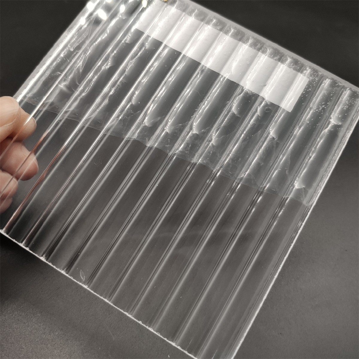 Clear Fluted or Ribbed Acrylic Sheet acrylic stripes sheet