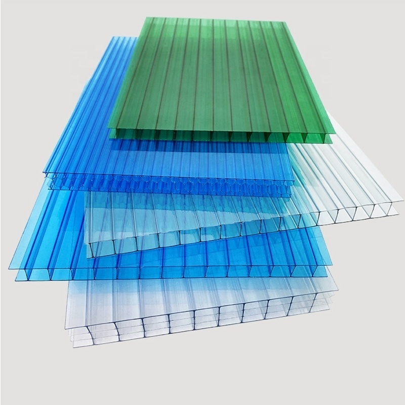 2100x5800mm 100% Virgin Corrugated Polycarbonate Plates PC hollow Sheet with UV protect for outdoor