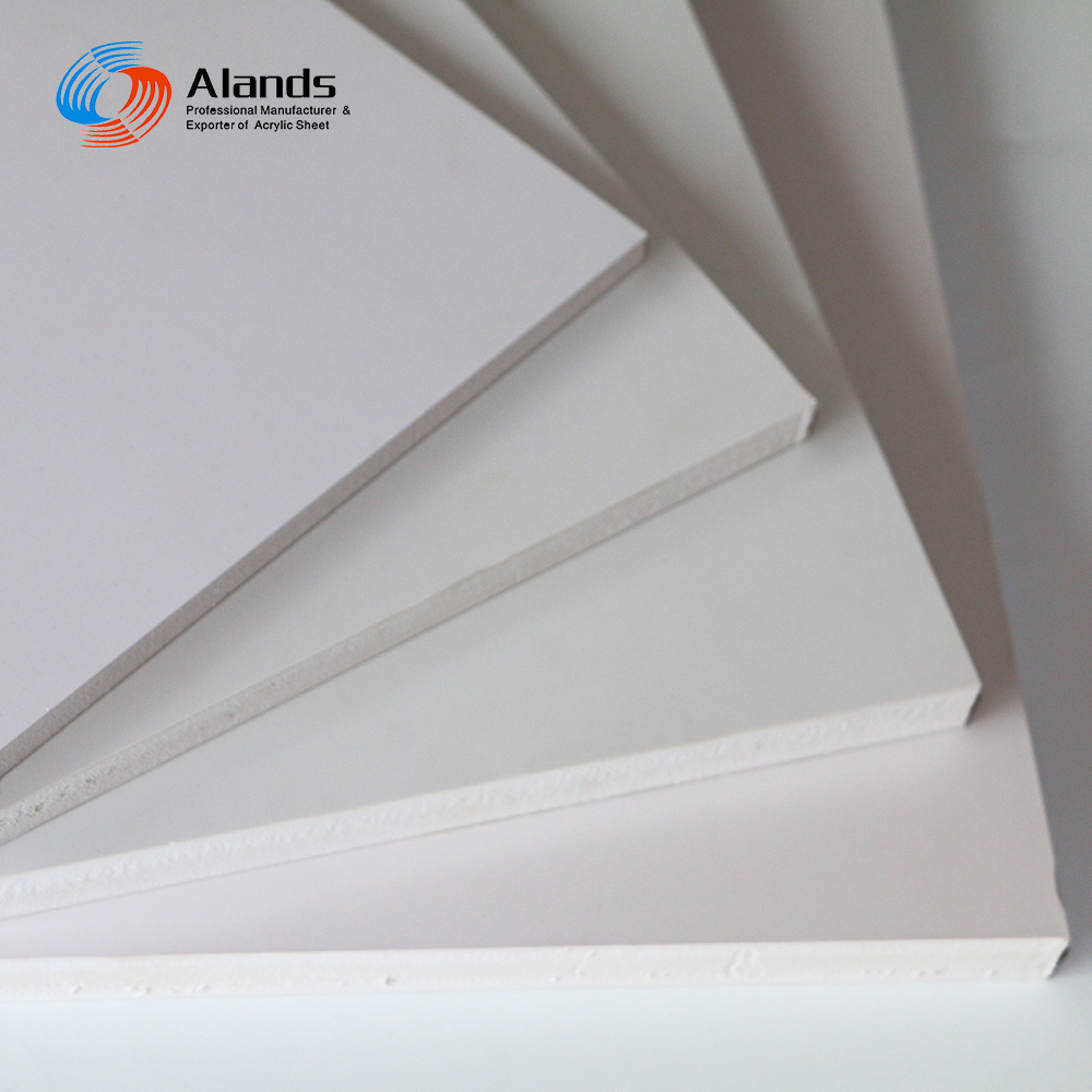 Alands 1/4 1/2 5/8 3/4 thickness hard surface 1220x2440mm size PVC foam board for PVC cabinet board hardware material