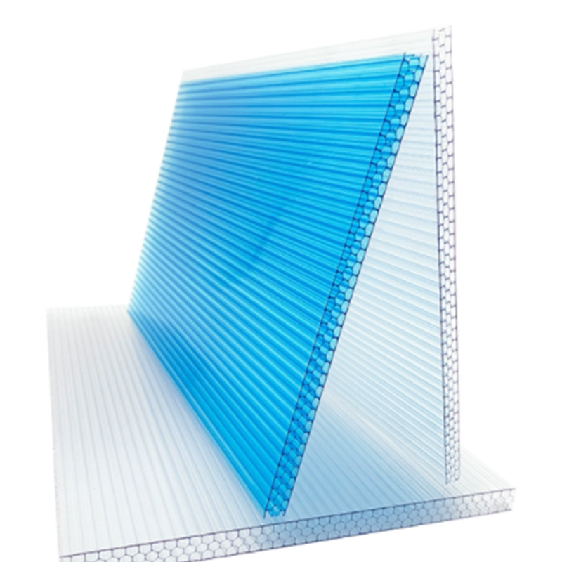 2100x5800mm 100% Virgin Corrugated Polycarbonate Plates PC hollow Sheet with UV protect for outdoor