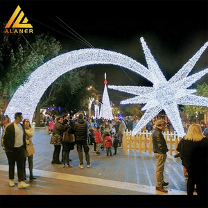 LED star motif light 3D Christmas decoration light outdoor display romantic star ornaments motif light