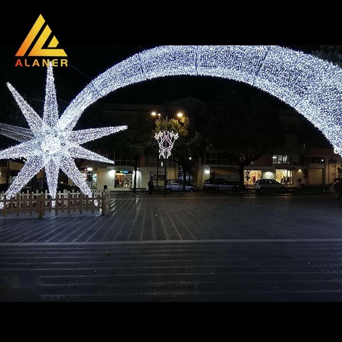 LED star motif light 3D Christmas decoration light outdoor display romantic star ornaments motif light