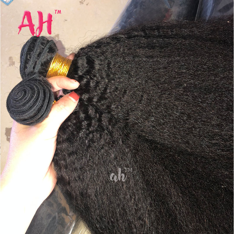 Hot Sale 12A Virgin Kinky Straight Human Hair , Mongolian Human Hair Kinky Straight Hair Extensions Weave Bundles Wholesale