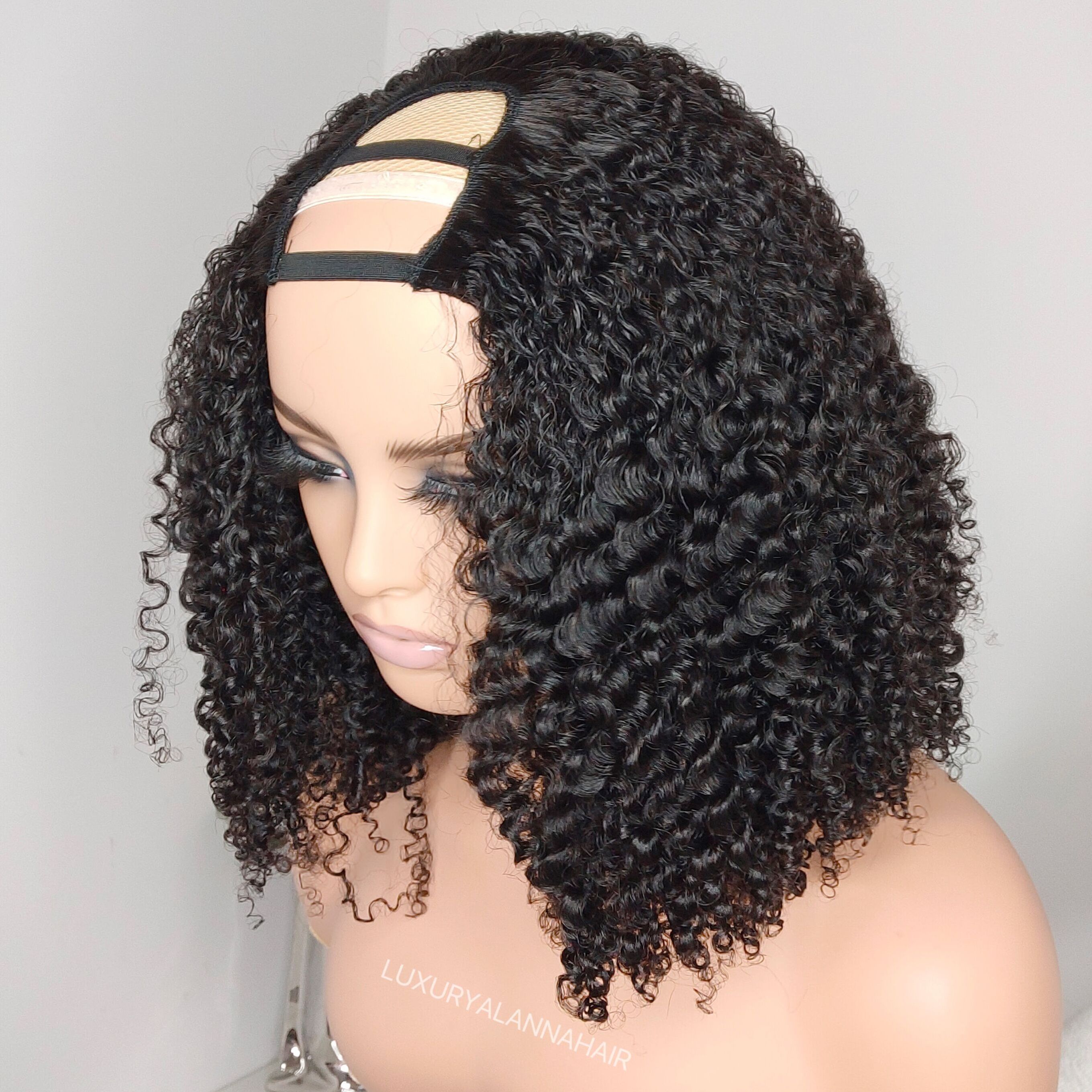 New Arrival Cambodian 3C Soft Kinky Curly Hair Wigs Best Quality Raw Cambodiam Virgin Human U Part Wig 180% Density