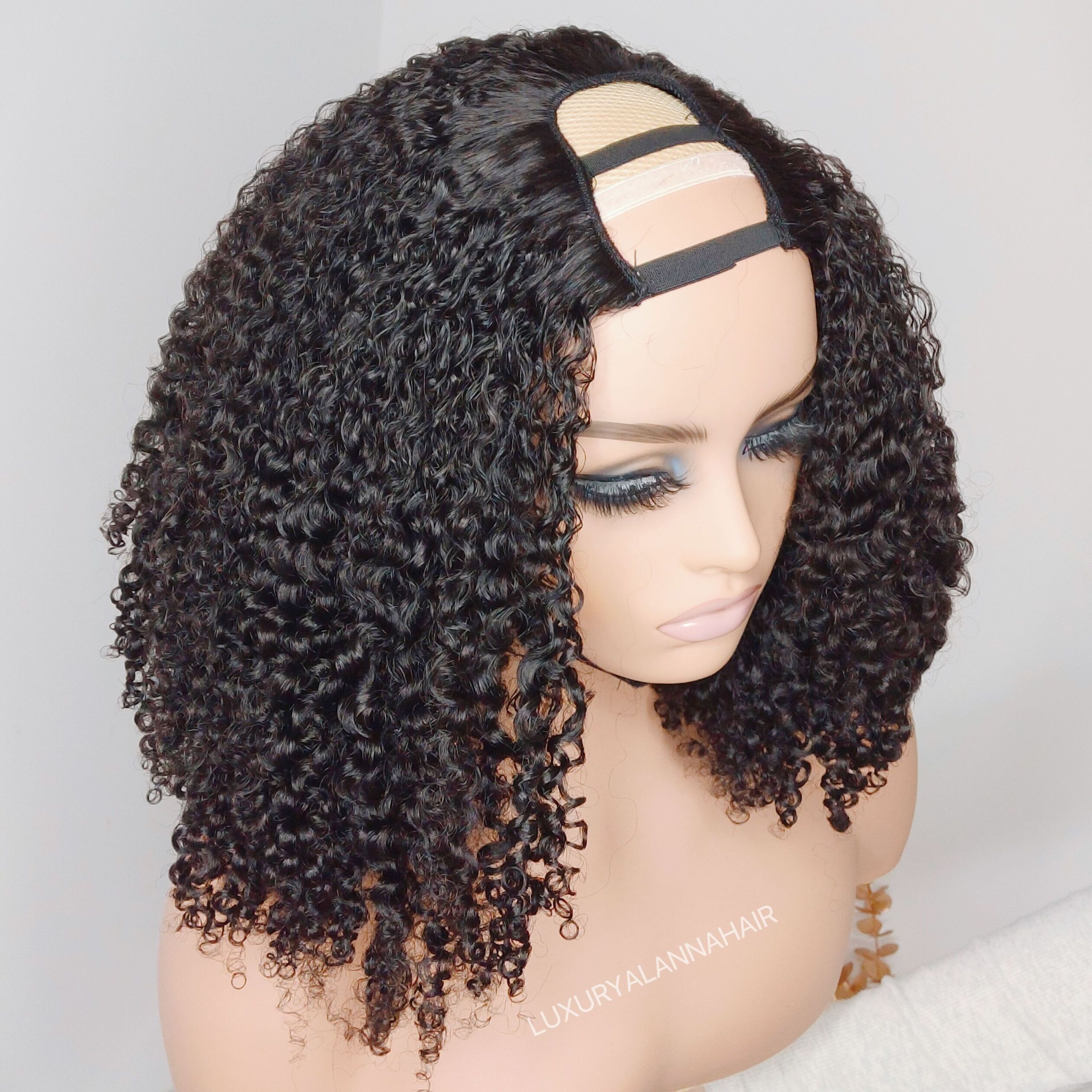 New Arrival Cambodian 3C Soft Kinky Curly Hair Wigs Best Quality Raw Cambodiam Virgin Human U Part Wig 180% Density