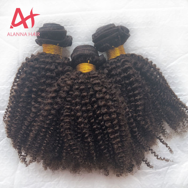 Hot Sale 4A 4B Virgin Human Afro Kinky Hair Weave Bundles Top Grade 10