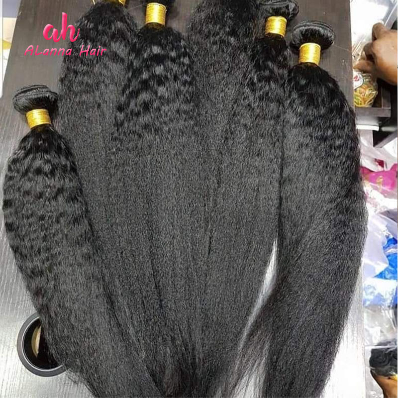 Hot Sale 12A Virgin Kinky Straight Human Hair , Mongolian Human Hair Kinky Straight Hair Extensions Weave Bundles Wholesale