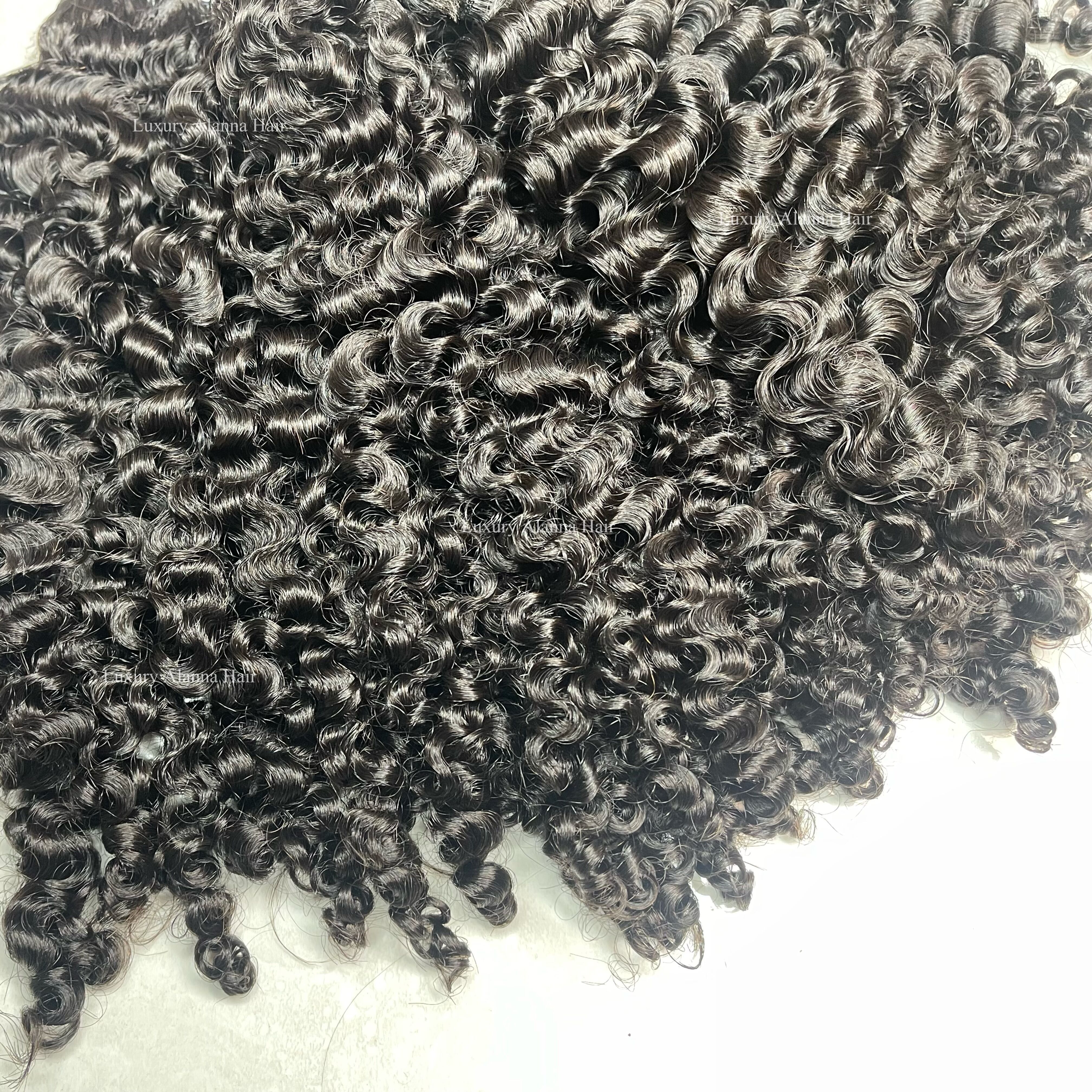 New Arrival Virgin Cambodian Hair Texture, Raw Cambodian Soft Kinky Curly Naturall, Cambodian Hair Vendors Alanna Human Hair