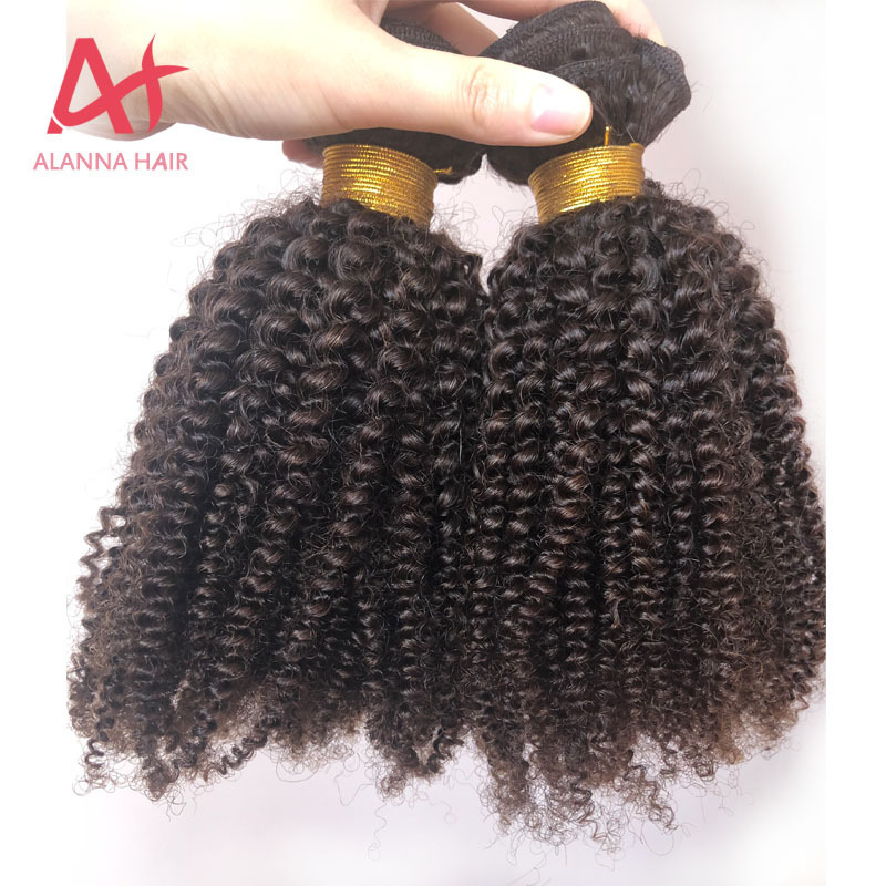 Hot Sale 4A 4B Virgin Human Afro Kinky Hair Weave Bundles Top Grade 10