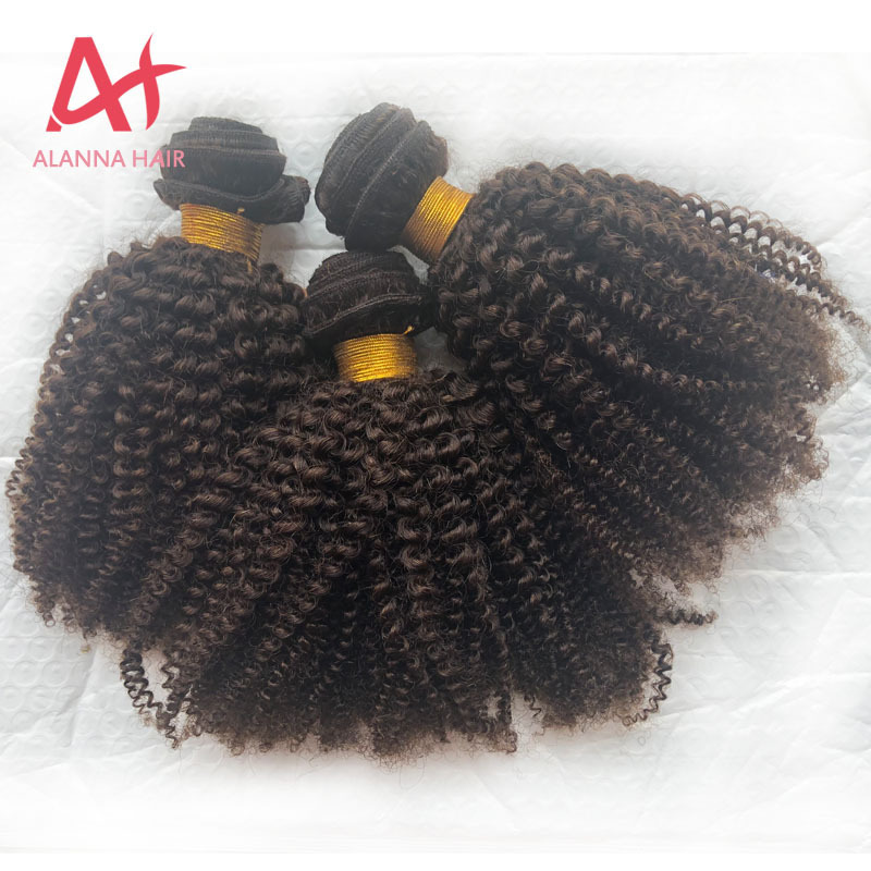 Hot Sale 4A 4B Virgin Human Afro Kinky Hair Weave Bundles Top Grade 10