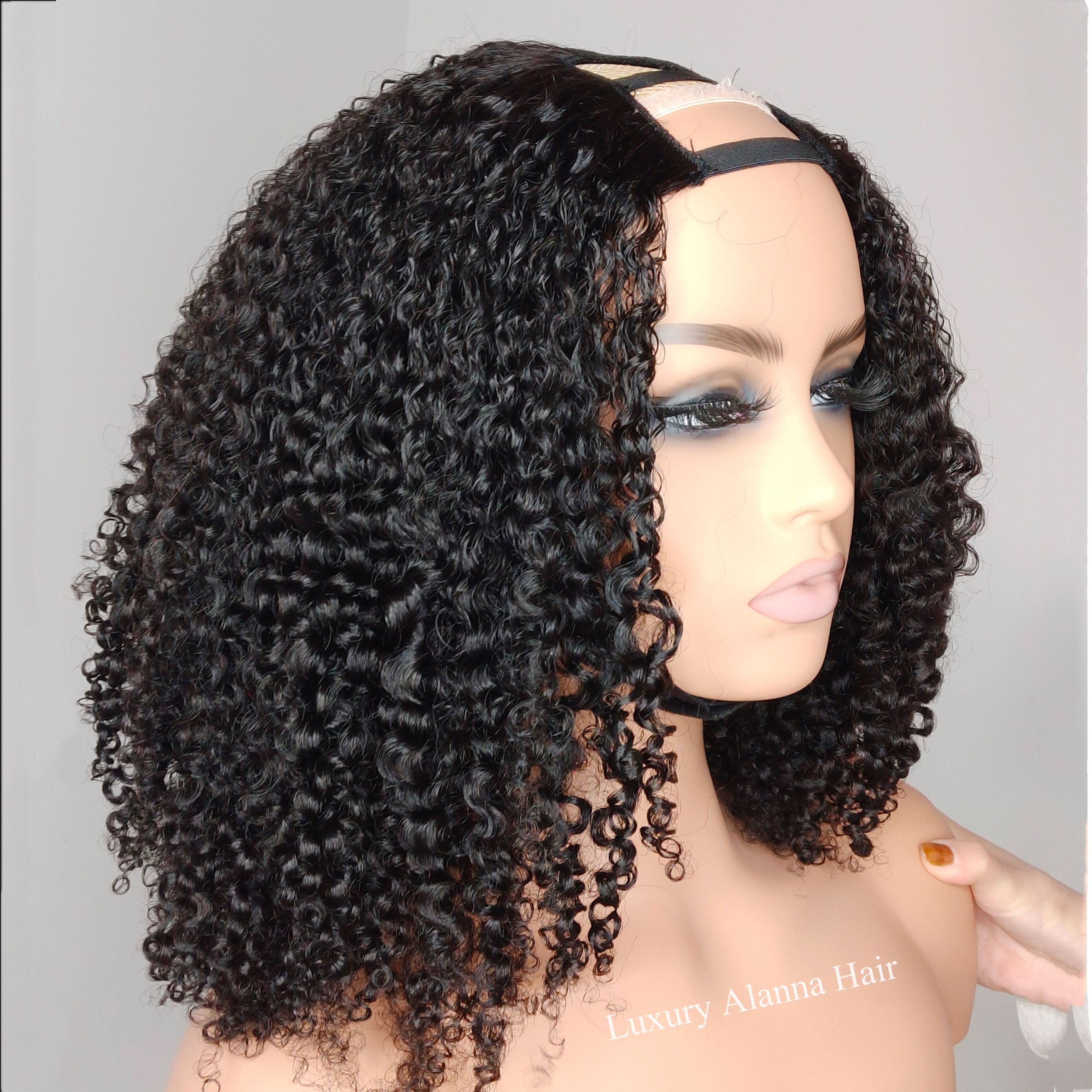 New Arrival Cambodian 3C Soft Kinky Curly Hair Wigs Best Quality Raw Cambodiam Virgin Human U Part Wig 180% Density