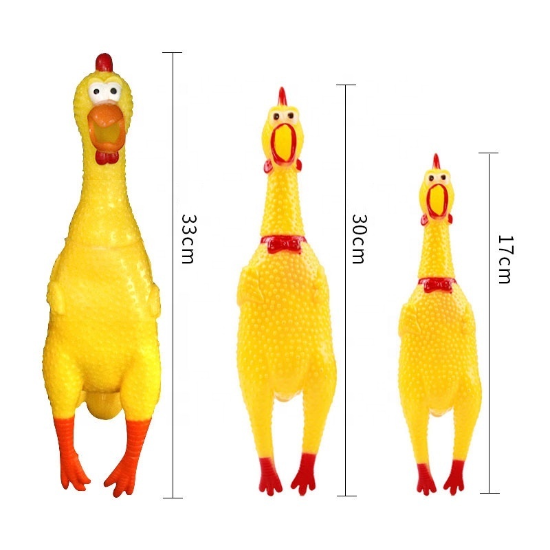 High quality squeaky chicken S/M/L three size dog pet brinque toys manufacturers screaming chicken screaming cow pet chew toy