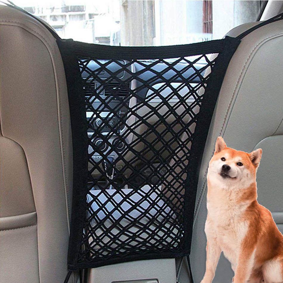 Pet isolation net anti wrestling pet supplies dog seat cover car protection net safety storage bag mesh barrier stretchable