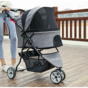 wholesale portable pet strollers and Nylon Small dog cat trolley Pet Trolley Carriage Cart