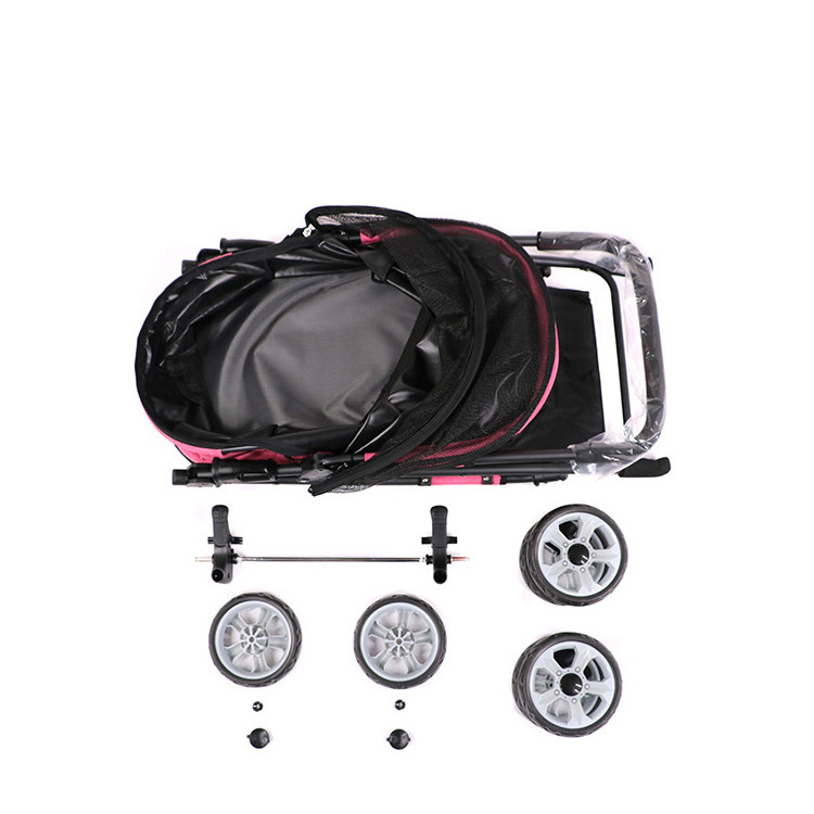 New Design High quality cheap luxury foldable portable travel trolley lightweight Pet dog cat Stroller