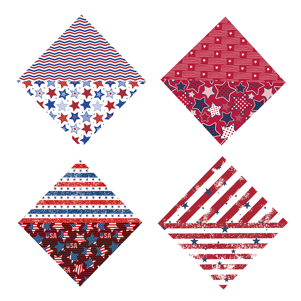 Factory direct wholesale classic buffalo plaid dog bandana fashion multi color plaid cotton pet bandanas scarf