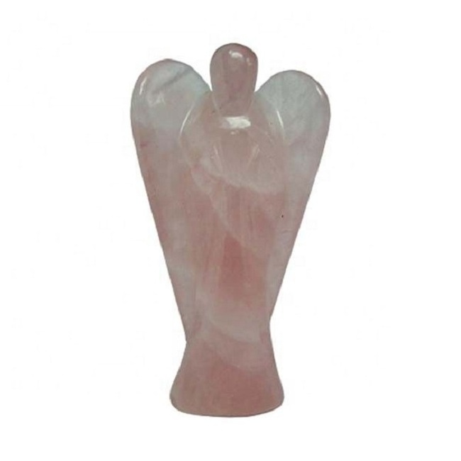 crystal angel rose quartz natural stone angel Carved Natural Stone Figurine Jade Crystals angel Carved Polished