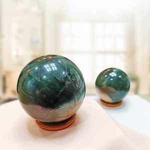 Natural and rare green jade sphere candle holder for holing candles or home decoration Arrival in stock limited stock