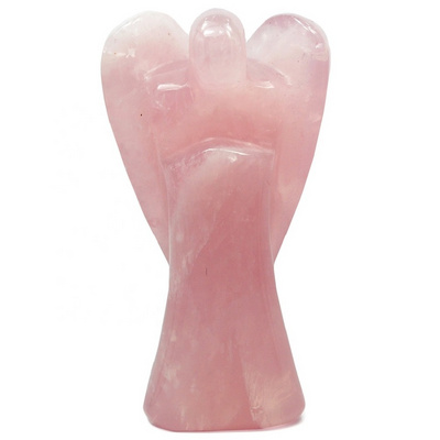 crystal angel rose quartz natural stone angel Carved Natural Stone Figurine Jade Crystals angel Carved Polished