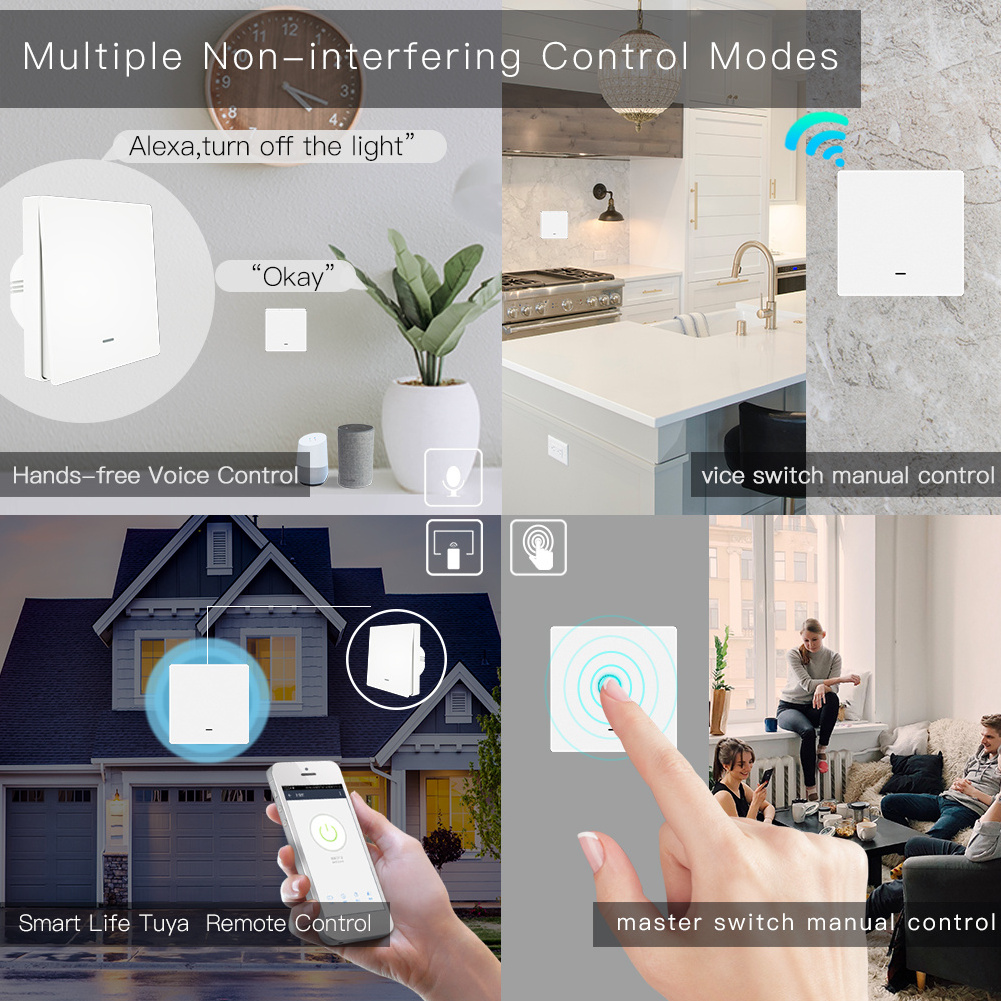 2022 New design wall switch with LED back light wifi smart switch with ...