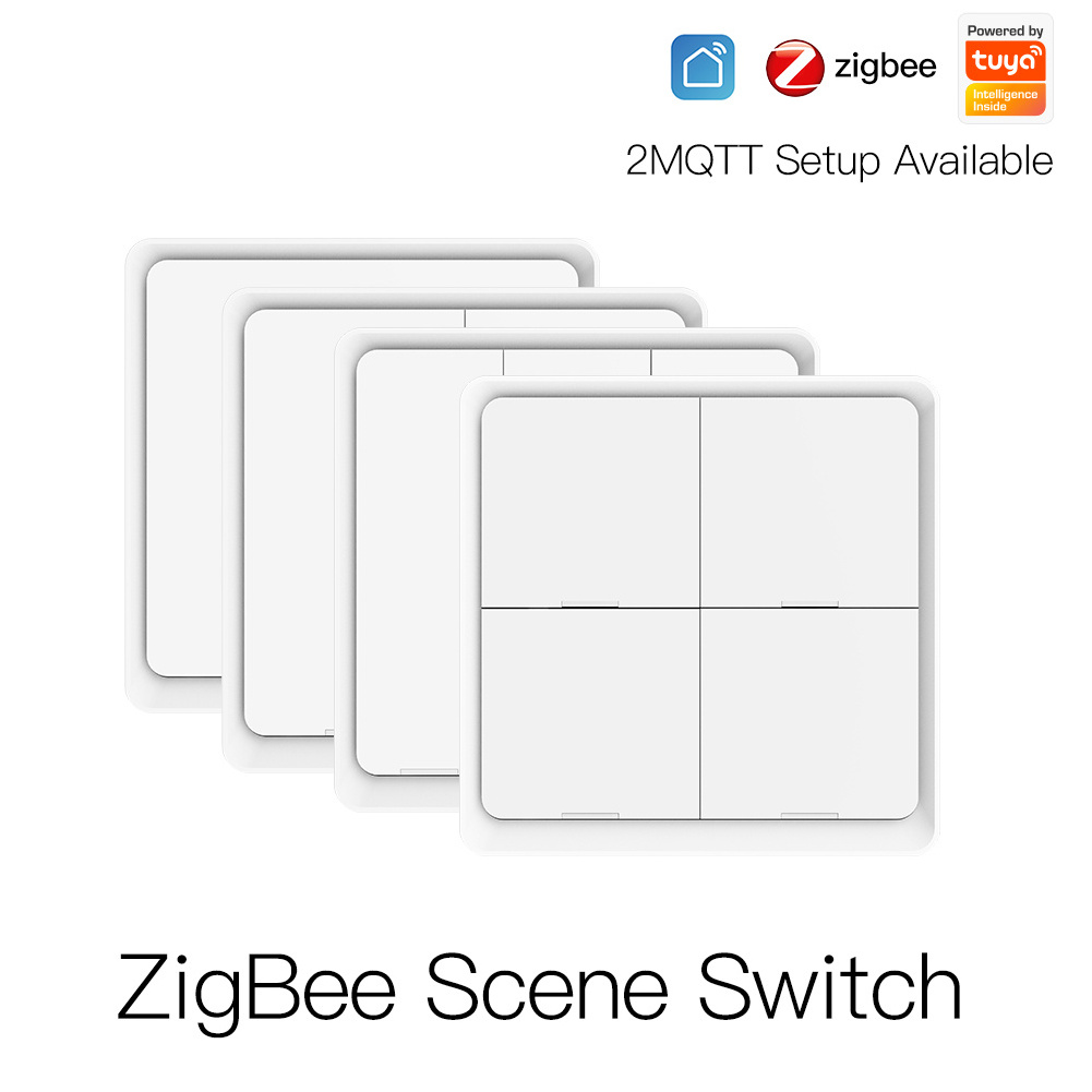 Zigbee Tuya Smart 1/2/3 /4 key scene switch button switch wireless mobile phone remote control