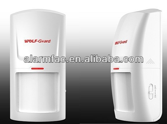 Wireless infrared detector  HW-03D with switch on/off button burglar alarm PIR motion sensor detector