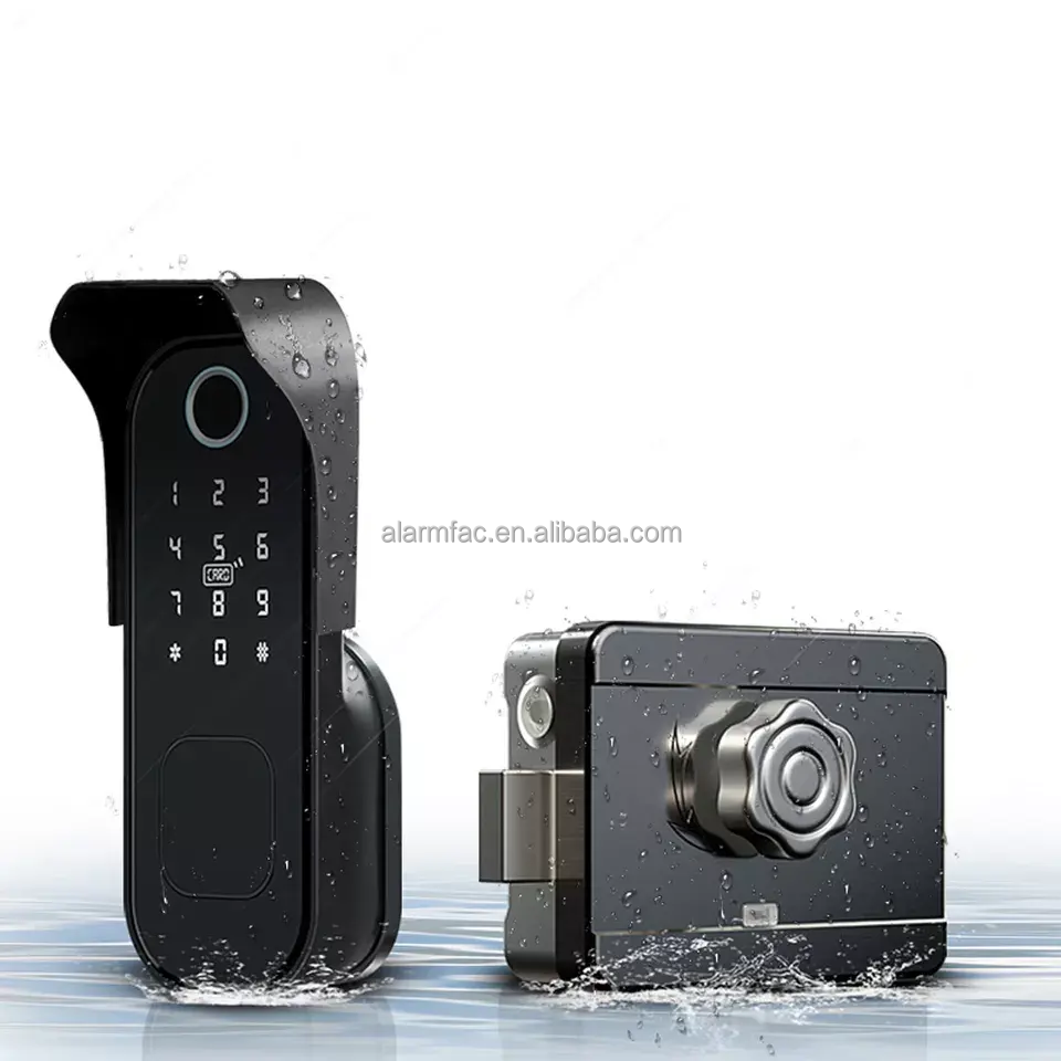 Factory Price Home Security Digital Wifi App Smart Door Lock Aluminum Fingerprint Inside Handle Tuya Smart door Locks