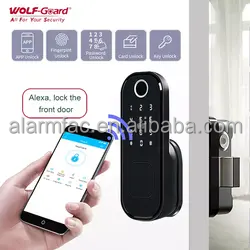 Factory Price Home Security Digital Wifi App Smart Door Lock Aluminum Fingerprint Inside Handle Tuya Smart door Locks