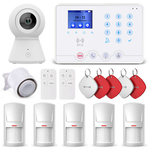 Wholesale Price Anti Thief Home Security Tuya WiFi GSM Wireless Smart Home Burglar Security Alarm Systems With Siren Door Sensor