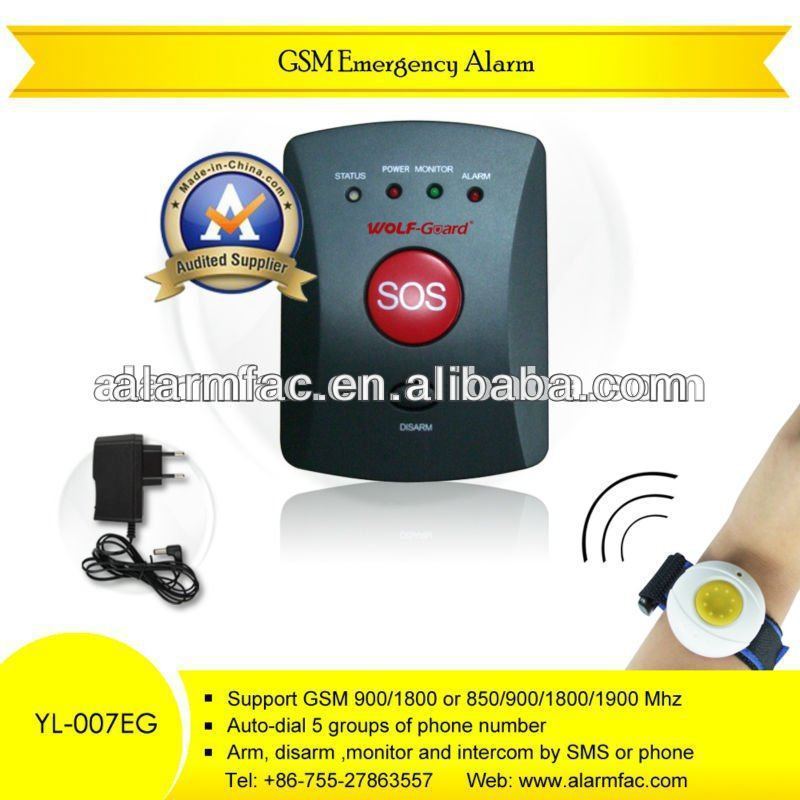 sos Help/emergency sos phone calling elderly alarm system waterproof panic button wristband system