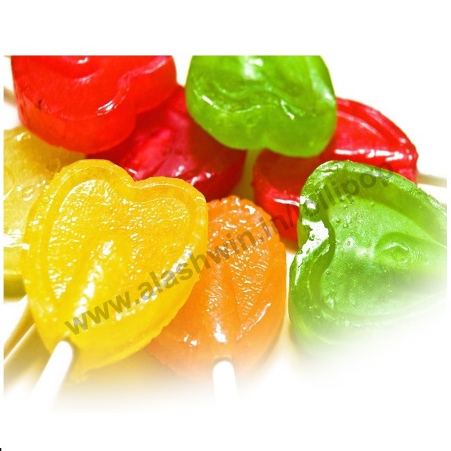 Lollipop candy of 8 gram which are available in multiple flavors and different size from India in pouch packaging