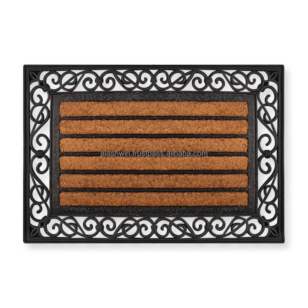 Top selling luxurious rubber backed coir mats indoor mats and outdoor Jute mats best price from india