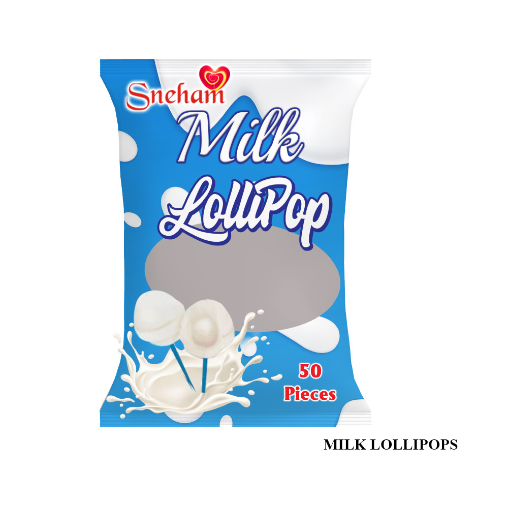 High Quality  Milk Lollipop with unique shapes, designs, or packaging, featuring milk flavoring available