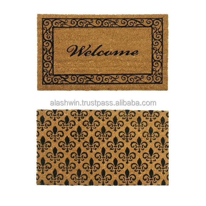 Top selling luxurious rubber backed coir mats indoor mats and outdoor Jute mats best price from india