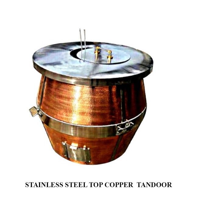 High quality copper tandoor export from India garden supplies pizza oven outdoor kitchen electric lighter grill