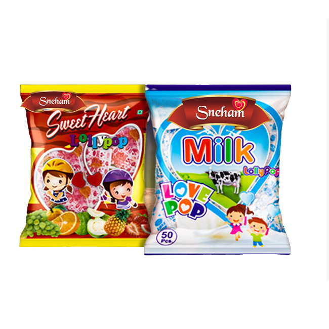 High Quality  Milk Lollipop with unique shapes, designs, or packaging, featuring milk flavoring available