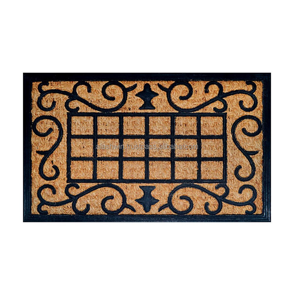 Top selling luxurious rubber backed coir mats indoor mats and outdoor Jute mats best price from india