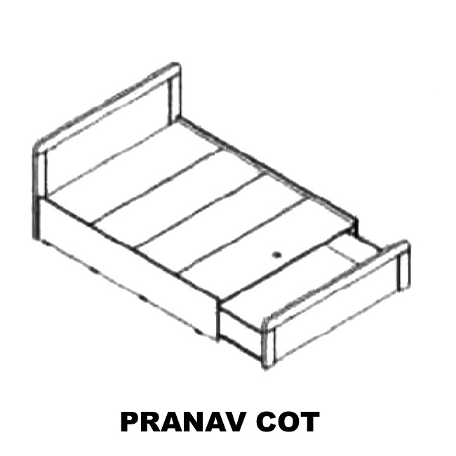 Bed Room Set with the facility of storage drawer on space saving aspect named as Pranav Cot available from India