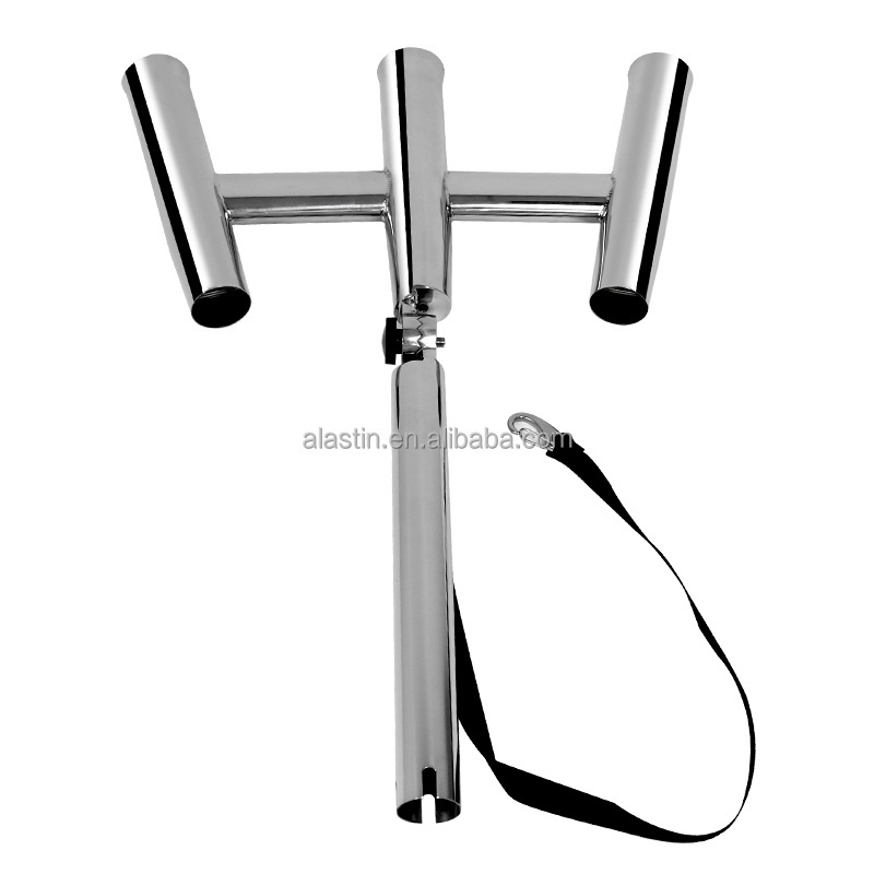 Stainless Steel Trident Fishing Rod Holder Adjustable Outrigger Rod Holder