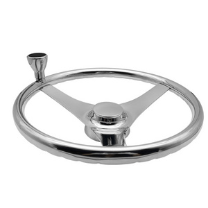 316 Stainless Steel Boat Engine Steering Wheel Marine Power Custom Inflatable Boat Steering Wheel