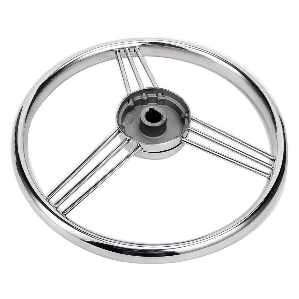 Boat Parts Manufacturers 316 Stainless Steel Yacht Accessories 9 Spoke Boat Steering Wheel