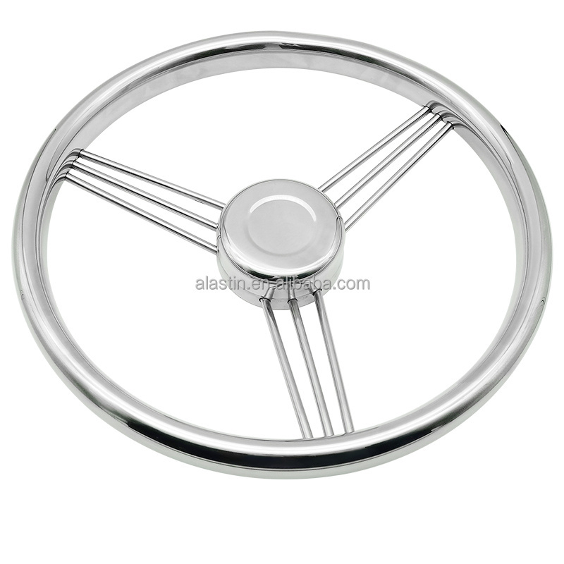 Alastin Hot Selling Style Boat Accessories 316/304 Stainless steel Marine Steering Wheel For Boat Yacht