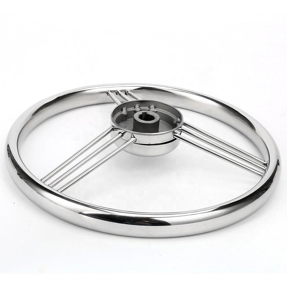 Console Steering Wheel Inflatable Grade 316 Stainless Steel Steering Wheel Marine Steering Wheel For Boat