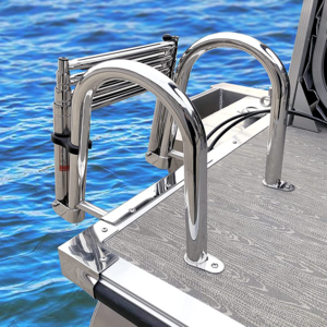 Wholesale Stainless Steel Marine Ladder Folding Telescoping 4 Steps Yacht Boat Ladder