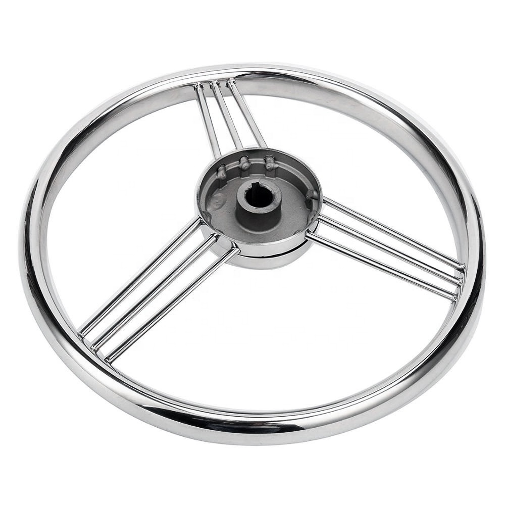 Console Steering Wheel Inflatable Grade 316 Stainless Steel Steering Wheel Marine Steering Wheel For Boat