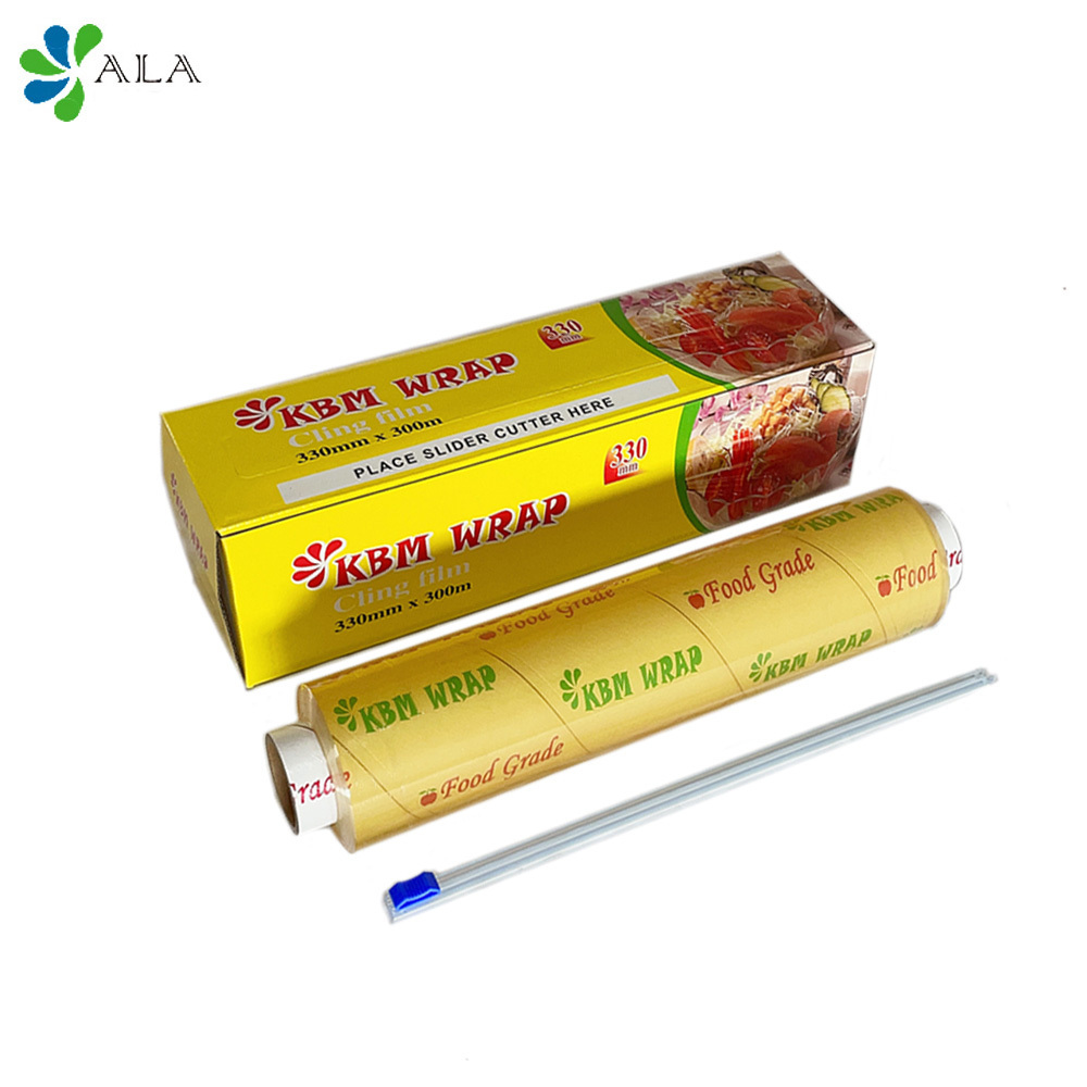 PVC cling film slide cutter dispensers best fresh packaging plastic for food wrapping