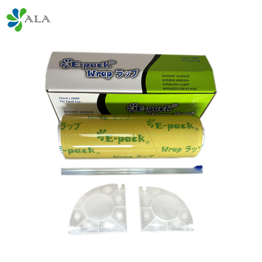 PVC cling film slide cutter dispensers best fresh packaging plastic for food wrapping